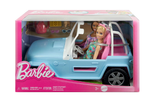 Barbie Dolls Vehicle Playset with Accessories