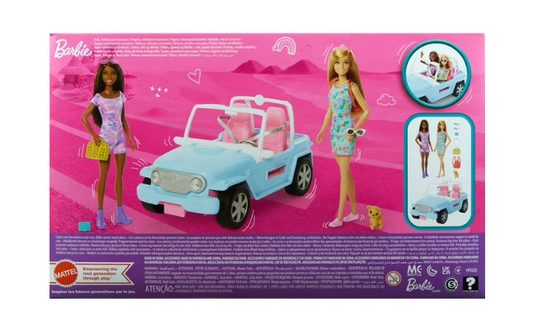 Barbie Dolls Vehicle Playset with Accessories