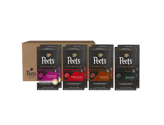 Peet's Coffee Nespresso Compatible Aluminum Capsules, 80-count