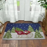 Holiday Hooked Accent Rug, 22” x 38”