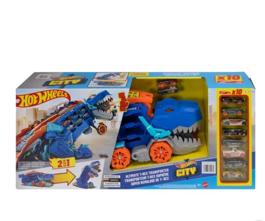 The Hot Wheels Ultimate T-Rex Transporter