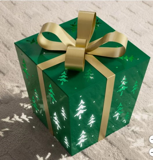 Metal Gift Boxes with LED Lights, Set of 3