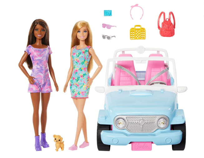 Barbie Dolls Vehicle Playset with Accessories