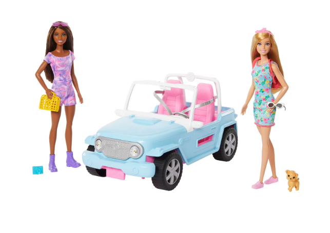 Barbie Dolls Vehicle Playset with Accessories