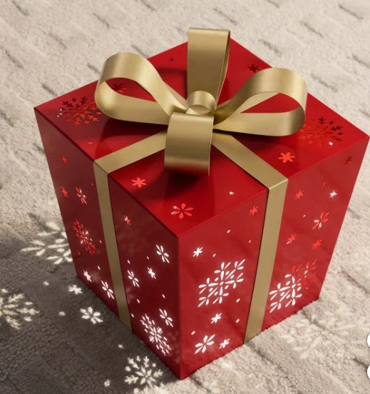 Metal Gift Boxes with LED Lights, Set of 3