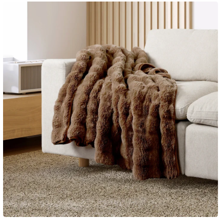 Bubble Faux Fur Throw