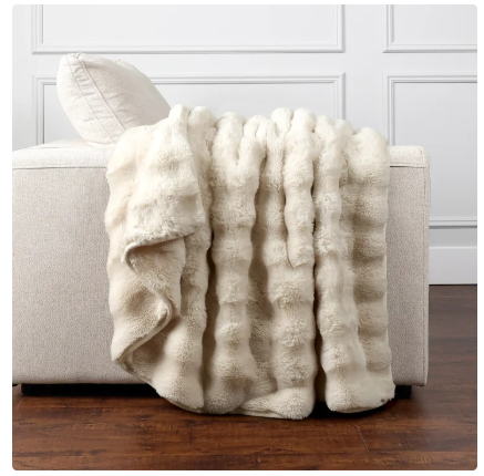 Bubble Faux Fur Throw