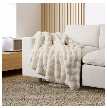 Bubble Faux Fur Throw