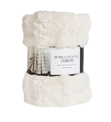 Bubble Faux Fur Throw