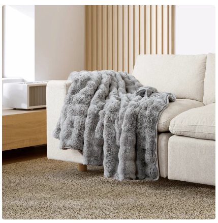 Bubble Faux Fur Throw