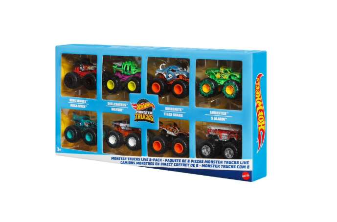 Hot Wheels Monster Trucks Live, 8 pk.