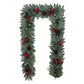 9' Pre-lit LED with Twinkle Artificial Decorated Garland, Red