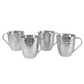 Mikasa Set of 4 Double-wall Hammered Stainless Steel Mugs