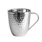 Mikasa Set of 4 Double-wall Hammered Stainless Steel Mugs