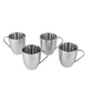 Mikasa Set of 4 Double-wall Hammered Stainless Steel Mugs