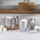 Mikasa Set of 4 Double-wall Hammered Stainless Steel Mugs