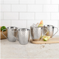 Mikasa Set of 4 Double-wall Hammered Stainless Steel Mugs