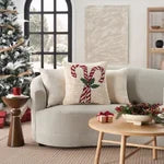 Mina Victory Loop Holiday Pillow, 22” x 22"