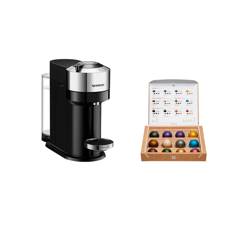 Nespresso Vertuo Next Deluxe with Aeroccino 3 and 32 Capsules