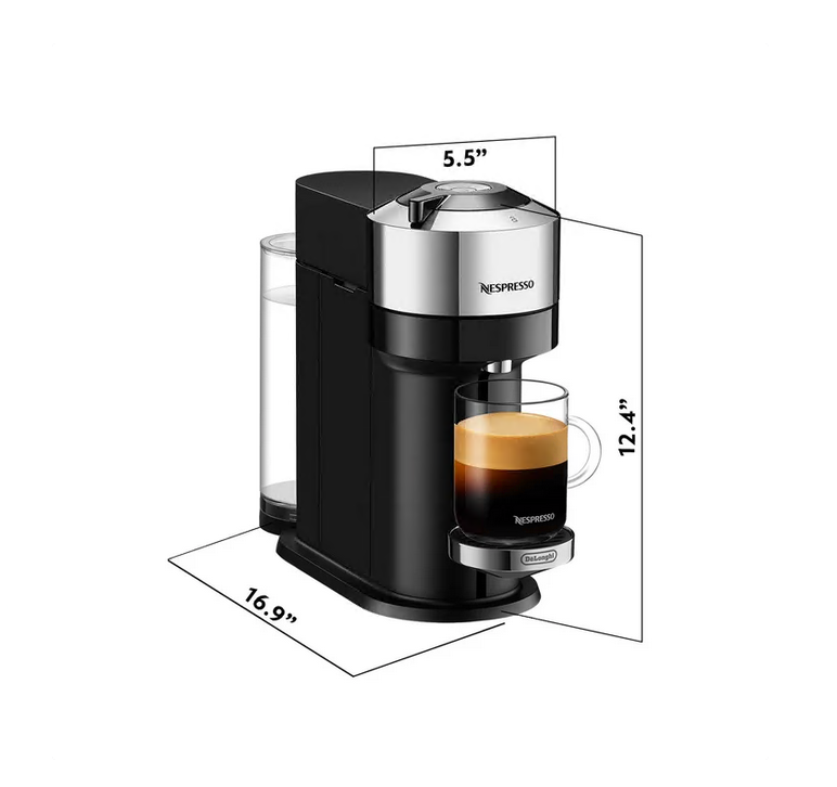 Nespresso Vertuo Next Deluxe with Aeroccino 3 and 32 Capsules