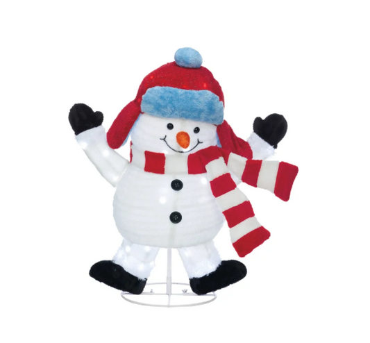 Pop Up Snowman Family with LED Lights, Set of 3