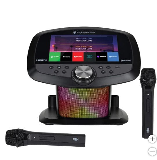 Singing Machine Ultimate Karaoke Party System with Vocal Removal & Charging Mics