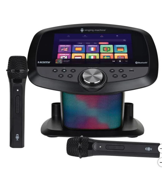 Singing Machine Ultimate Karaoke Party System with Vocal Removal & Charging Mics
